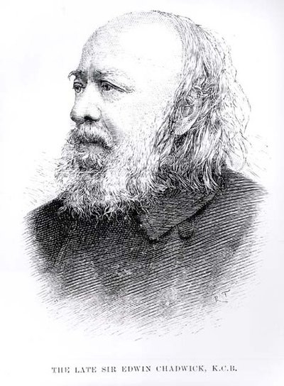 Zesnulý sir Edwin Chadwick (1800-90) od English School